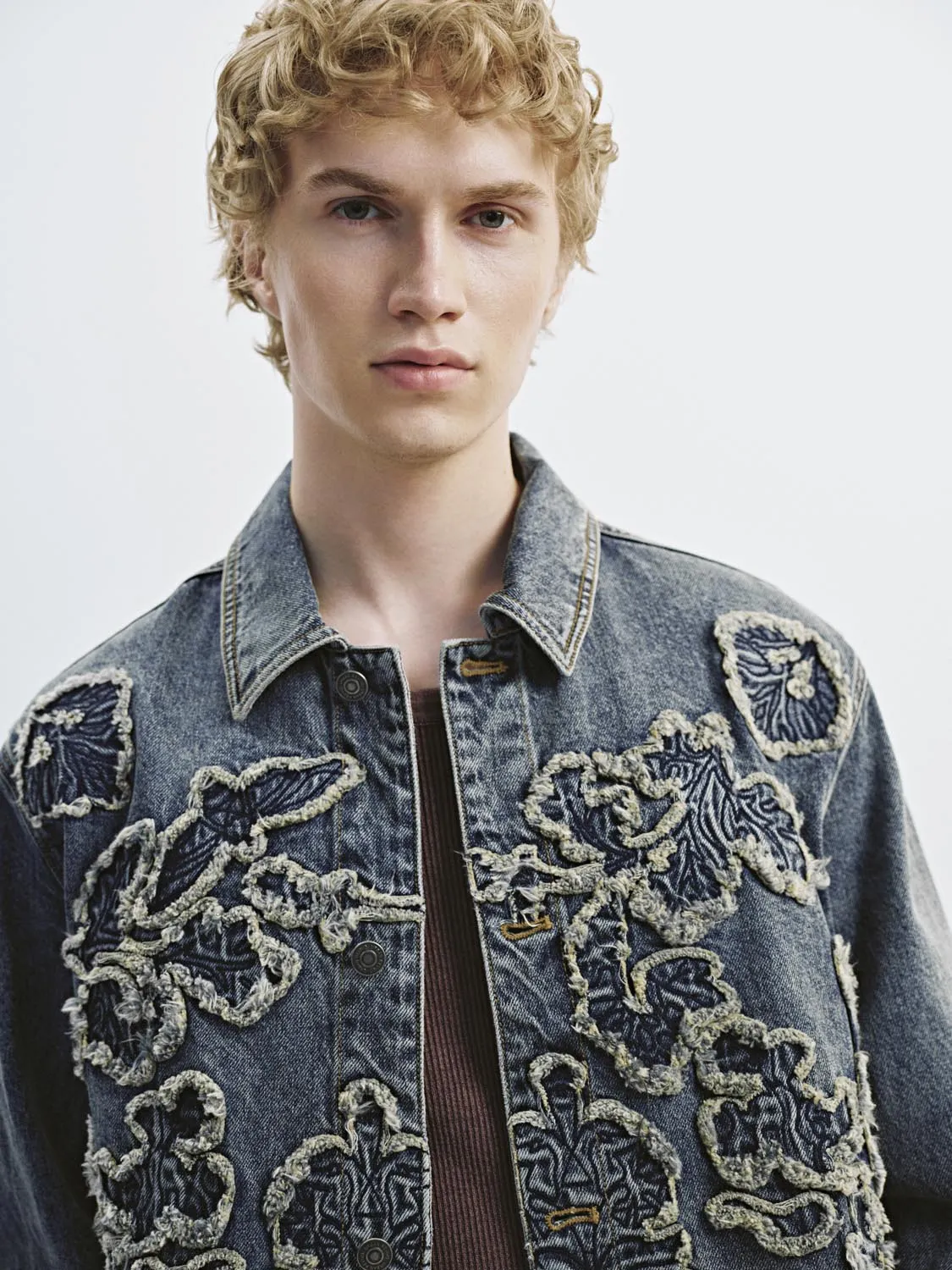Embroidered Button Up Denim Jackets sold by Urban Revivo product image thumbnail 3
