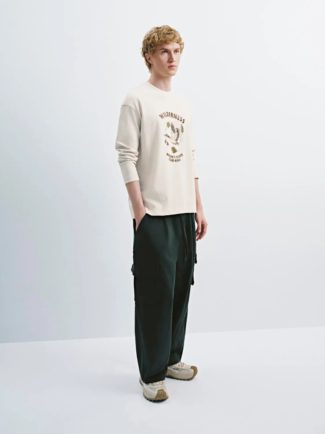 Printed Long Sleeve T-Shirts sold by Urban Revivo product image thumbnail 4