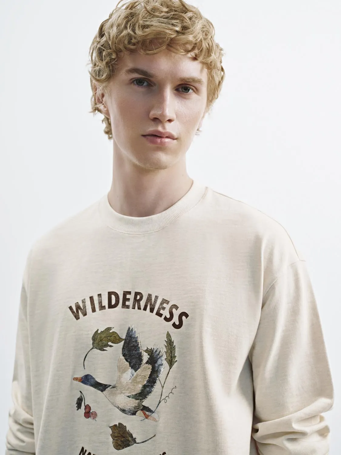 Printed Long Sleeve T-Shirts sold by Urban Revivo product image thumbnail 3