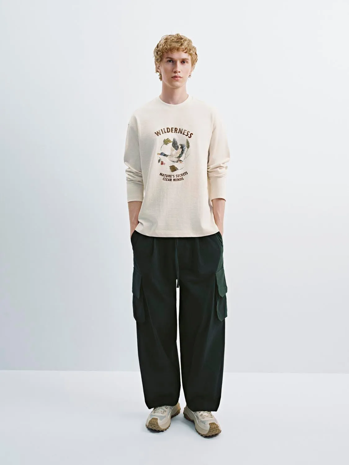 Printed Long Sleeve T-Shirts sold by Urban Revivo product image thumbnail 5