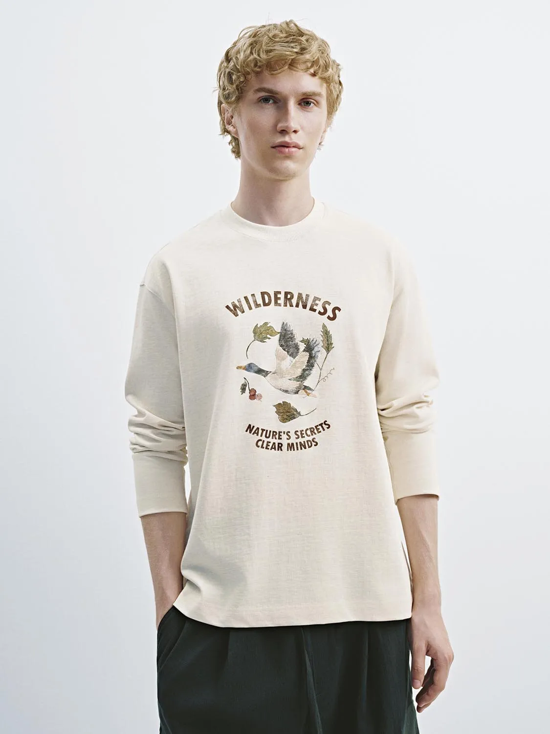 Printed Long Sleeve T-Shirts sold by Urban Revivo