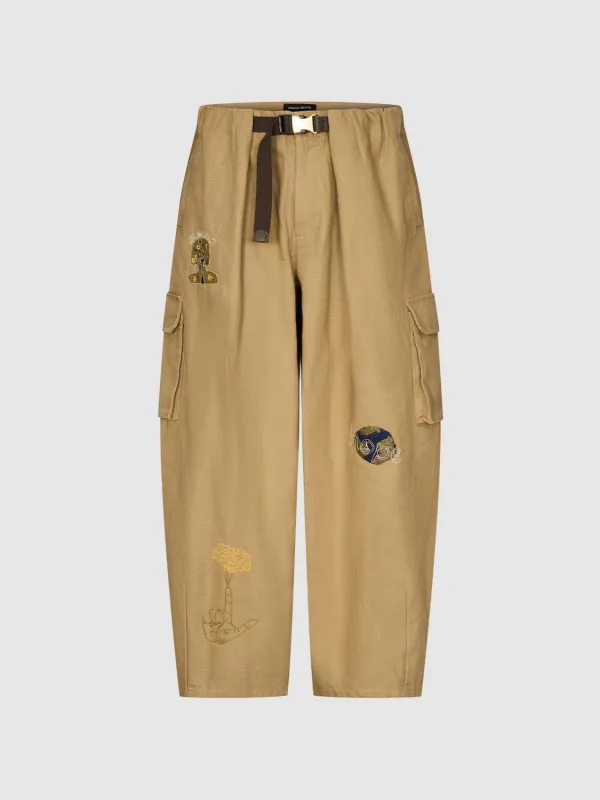Belt Barrel Cargo Pants sold by Urban Revivo