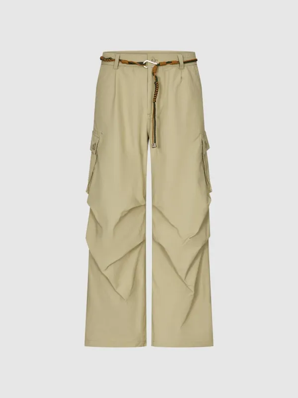 Ruched Wide Leg Cargo Pants sold by Urban Revivo