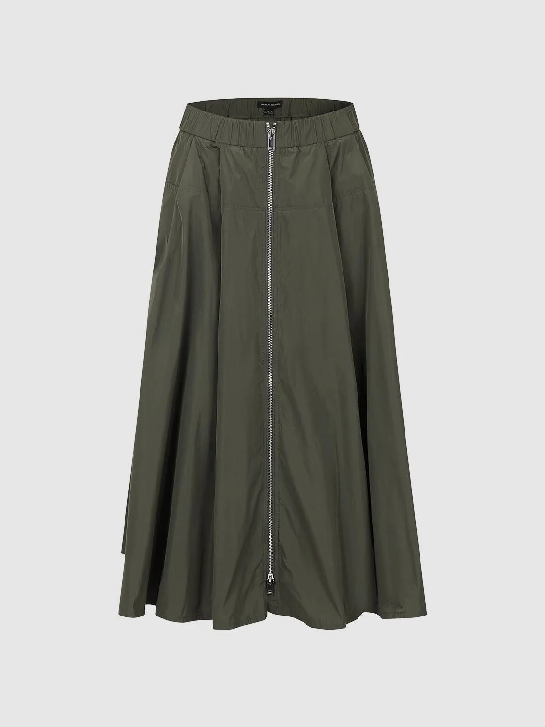 Zip Up A-Line Midi Skirts sold by Urban Revivo product image thumbnail 4