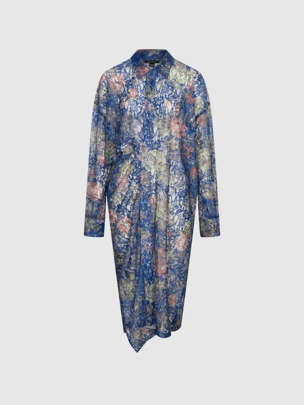 Sheer Laced Straight Midi Dresses sold by Urban Revivo