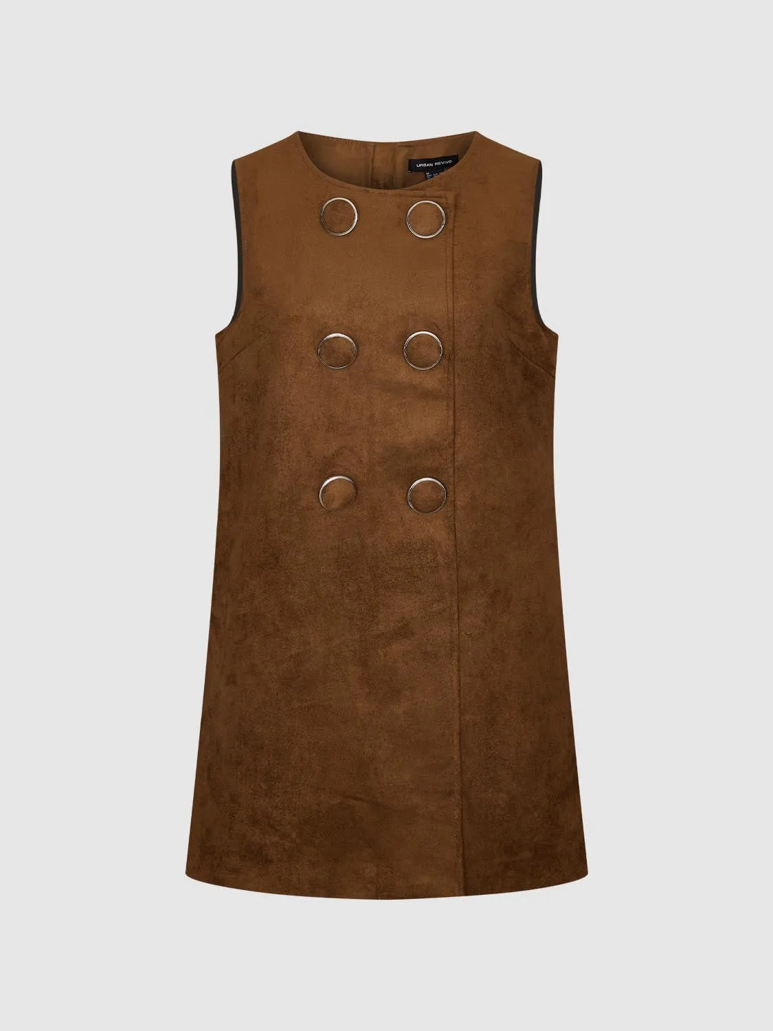 Button Décor A-Line Midi Dresses sold by Urban Revivo