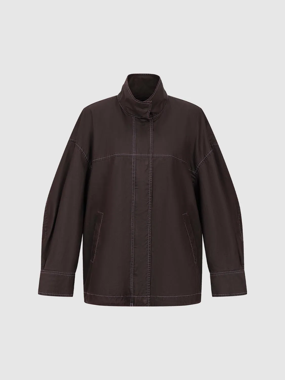 Stand Collar Bomber Jackets sold by Urban Revivo product image thumbnail 4