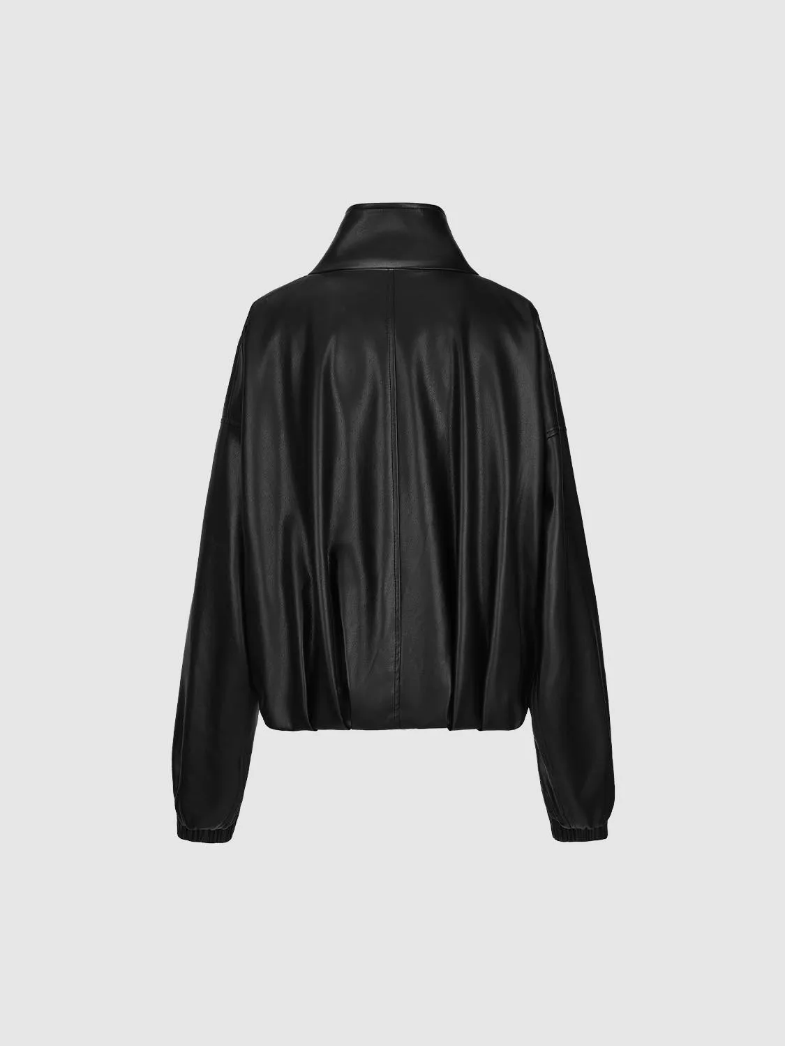 Faux Leather Funnel Neck Jackets sold by Urban Revivo product image thumbnail 2