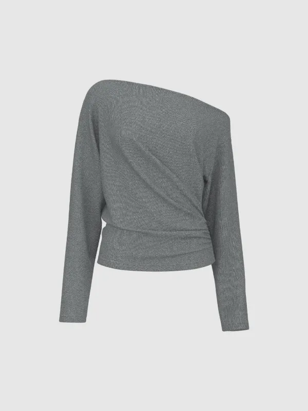 One-Shoulder Ruched T-Shirts sold by Urban Revivo