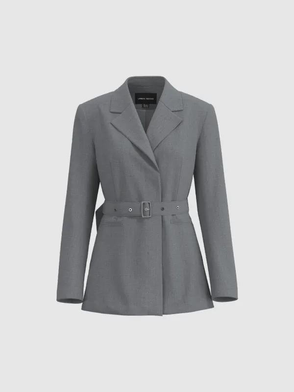 Belt Décor Tailored Blazers sold by Urban Revivo