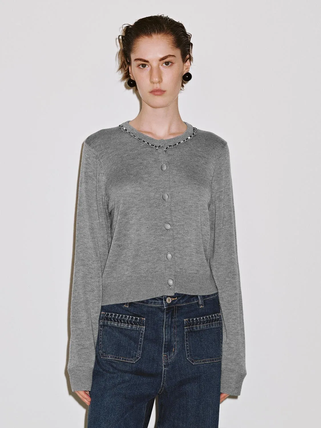 Button Up Knitted Cardigan sold by Urban Revivo