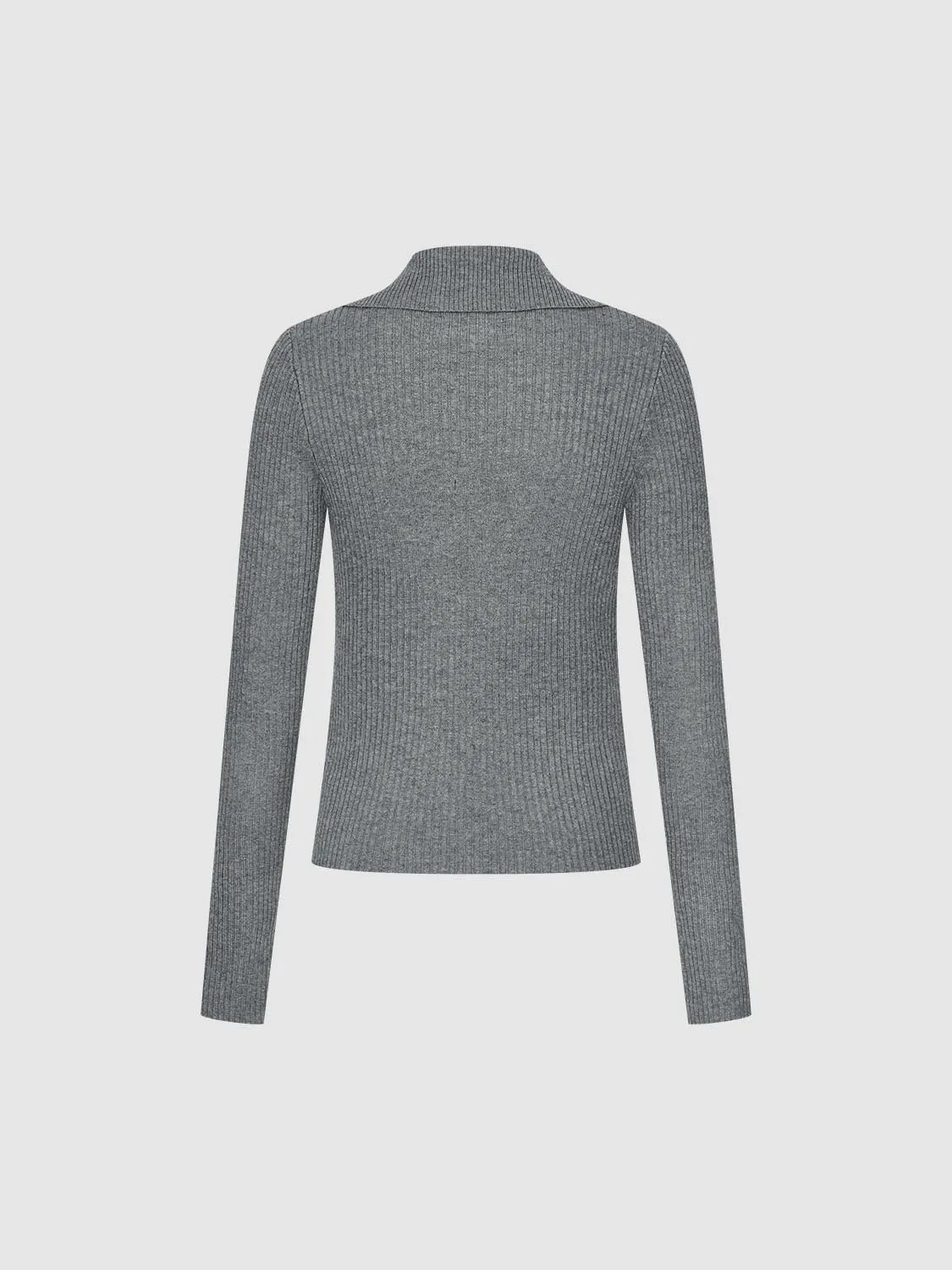 Half Zip Knitted T-Shirts sold by Urban Revivo product image thumbnail 2