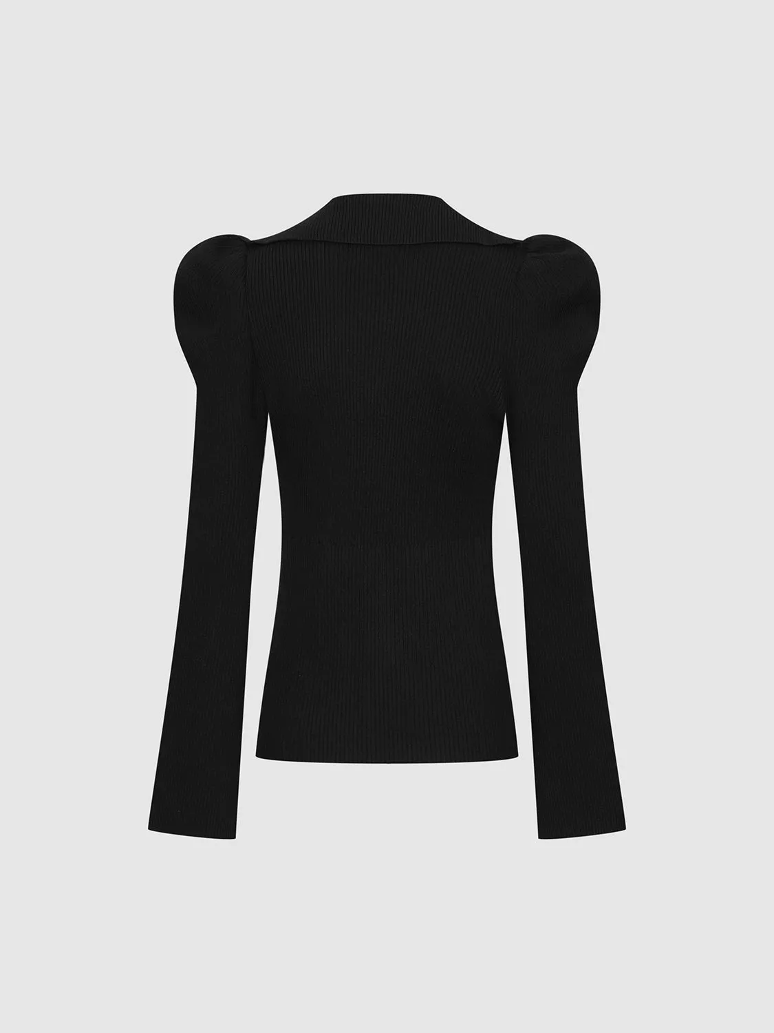 Puff Shoulder Tailored Knitted Cardigan sold by Urban Revivo product image thumbnail 5