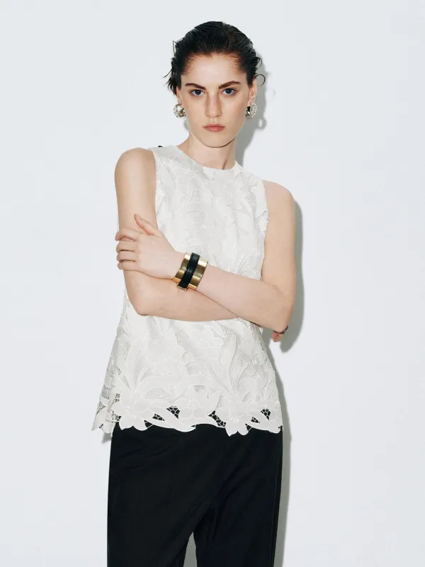 Laced Sleeveless Overhead Shirts sold by Urban Revivo