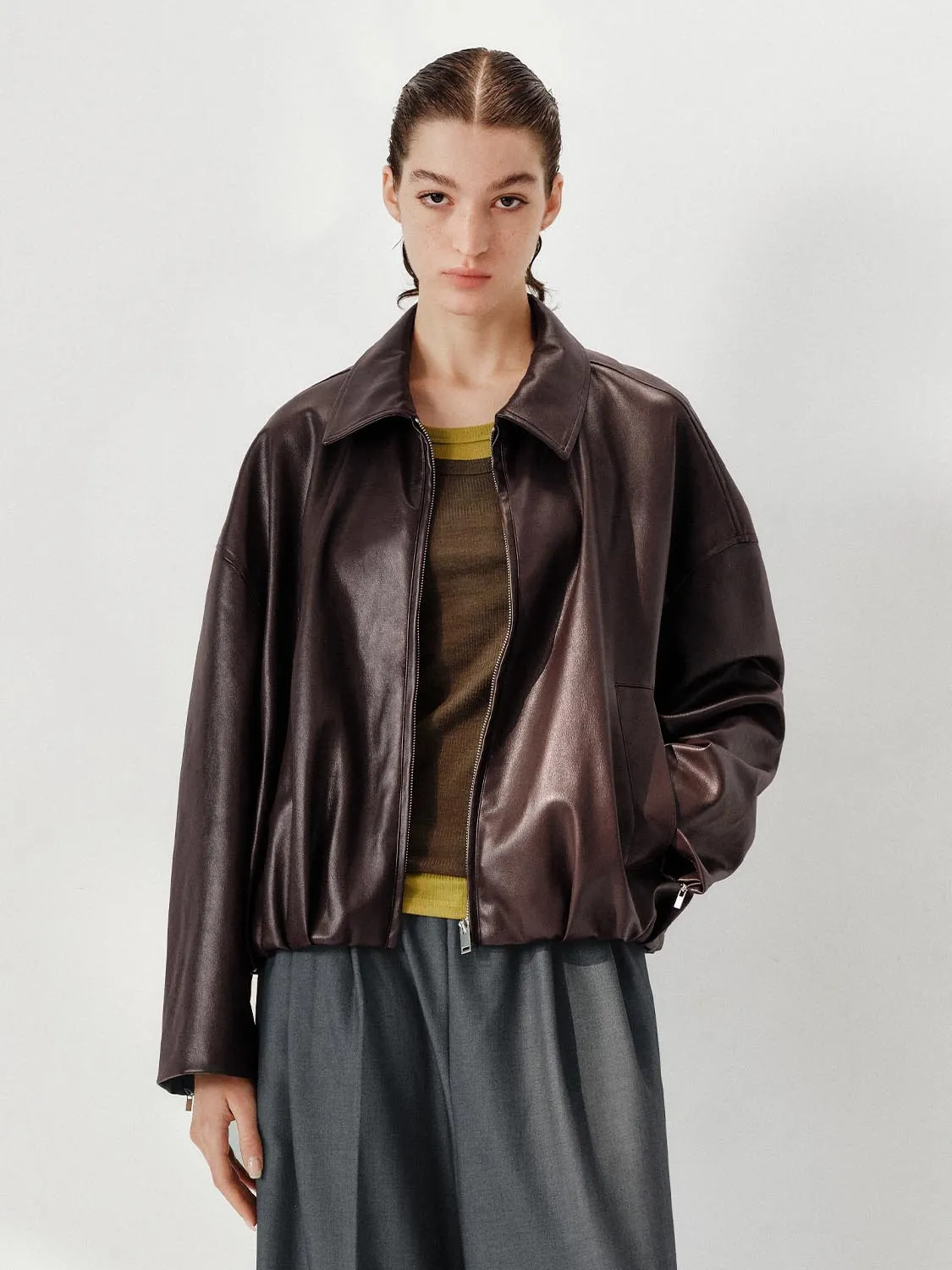 Faux Leather Bomber Jackets sold by Urban Revivo