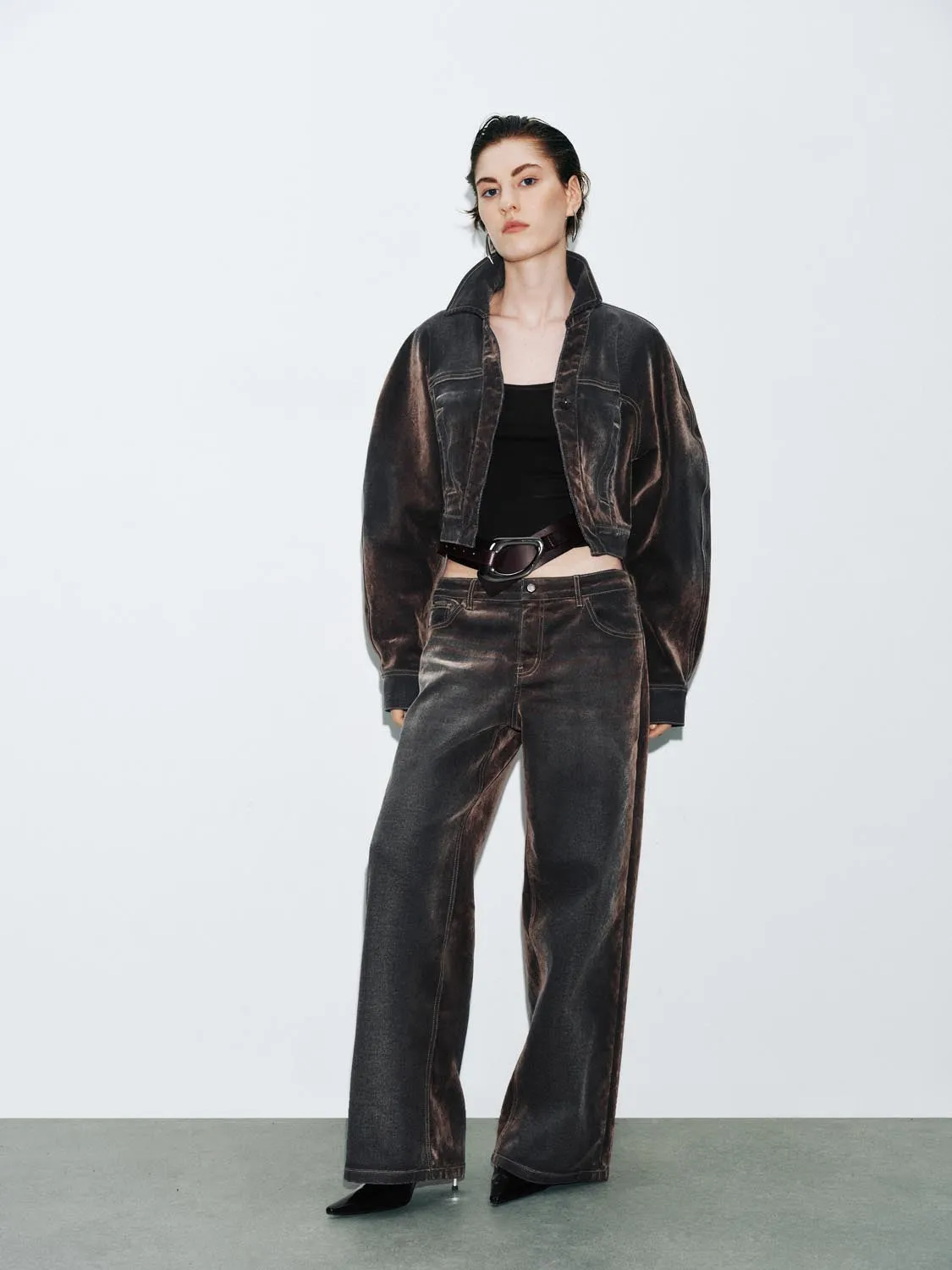 Cropped Denim Jackets sold by Urban Revivo product image thumbnail 4