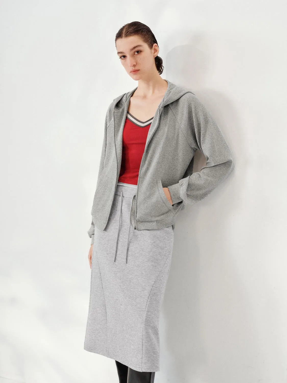 Hooded Zip Up Jackets sold by Urban Revivo product image thumbnail 2