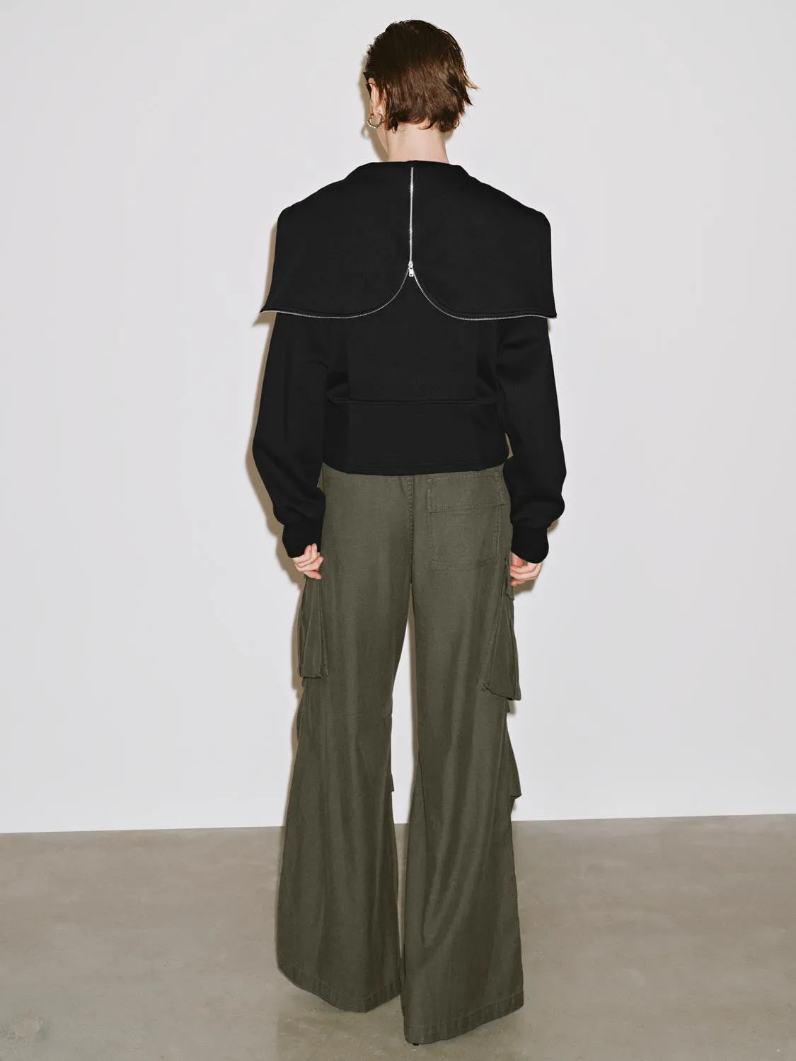 Ruched Wide Leg Cargo Pants sold by Urban Revivo product image thumbnail 4