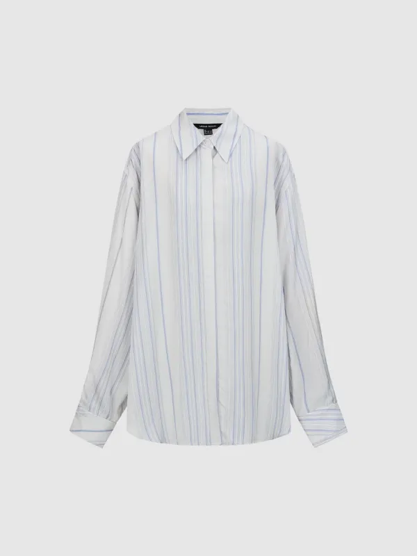 Contrast Striped Button Up Shirts sold by Urban Revivo