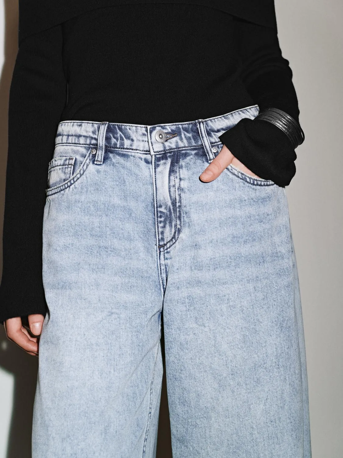 Loose Wide Leg Jeans sold by Urban Revivo product image thumbnail 5