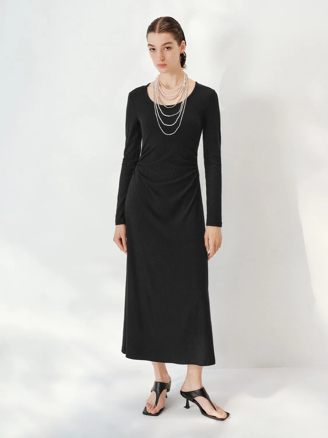 Long Sleeve A-Line Maxi Dresses sold by Urban Revivo