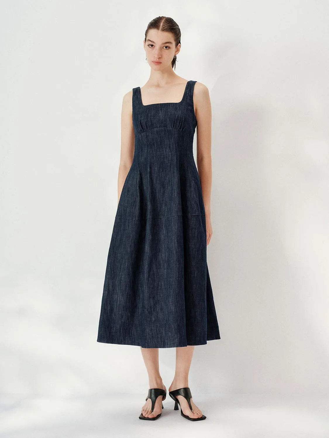 Sleeveless Denim Midi Dresses sold by Urban Revivo