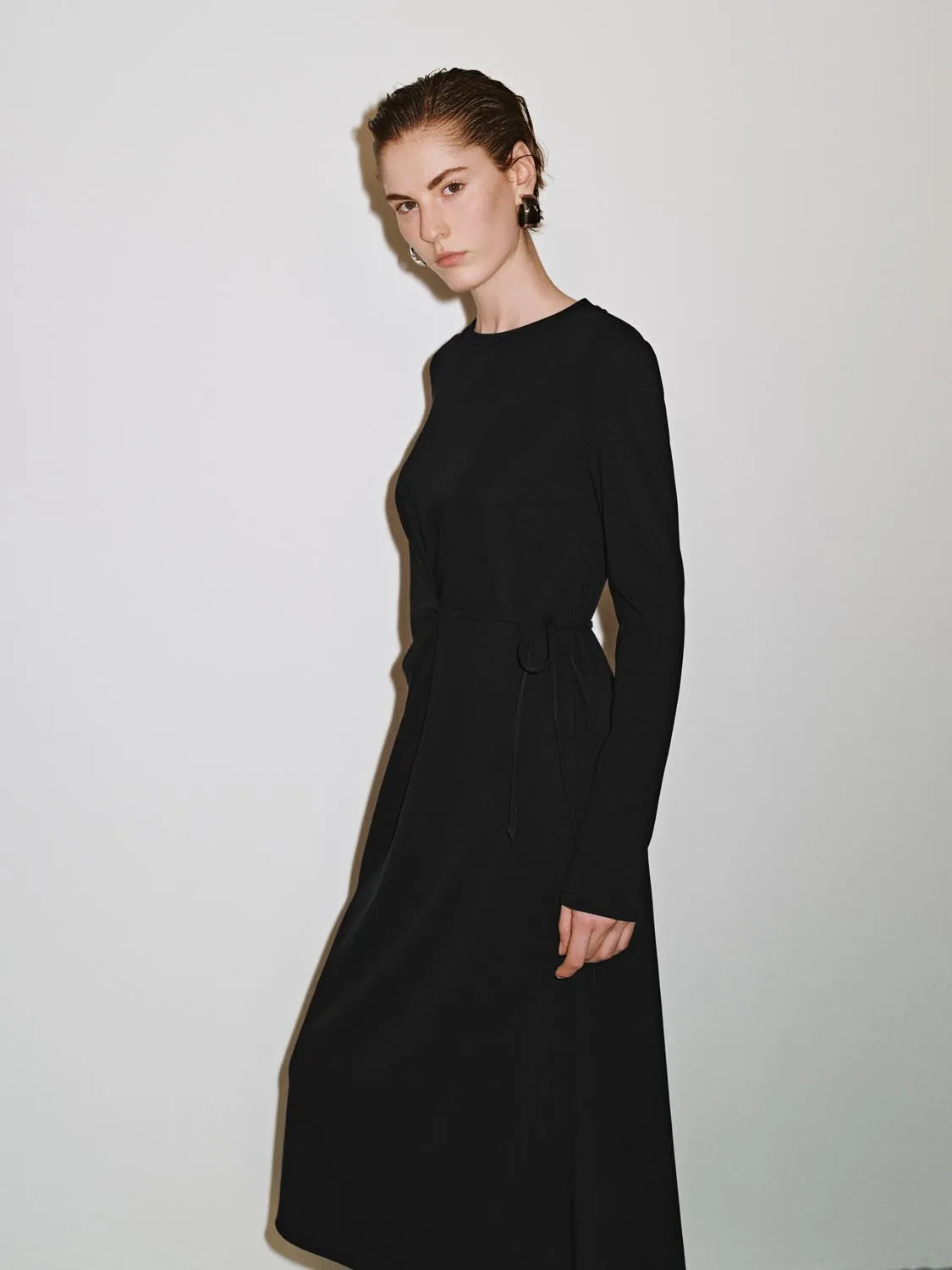 Long Sleeve Skater Midi Dresses sold by Urban Revivo product image thumbnail 2