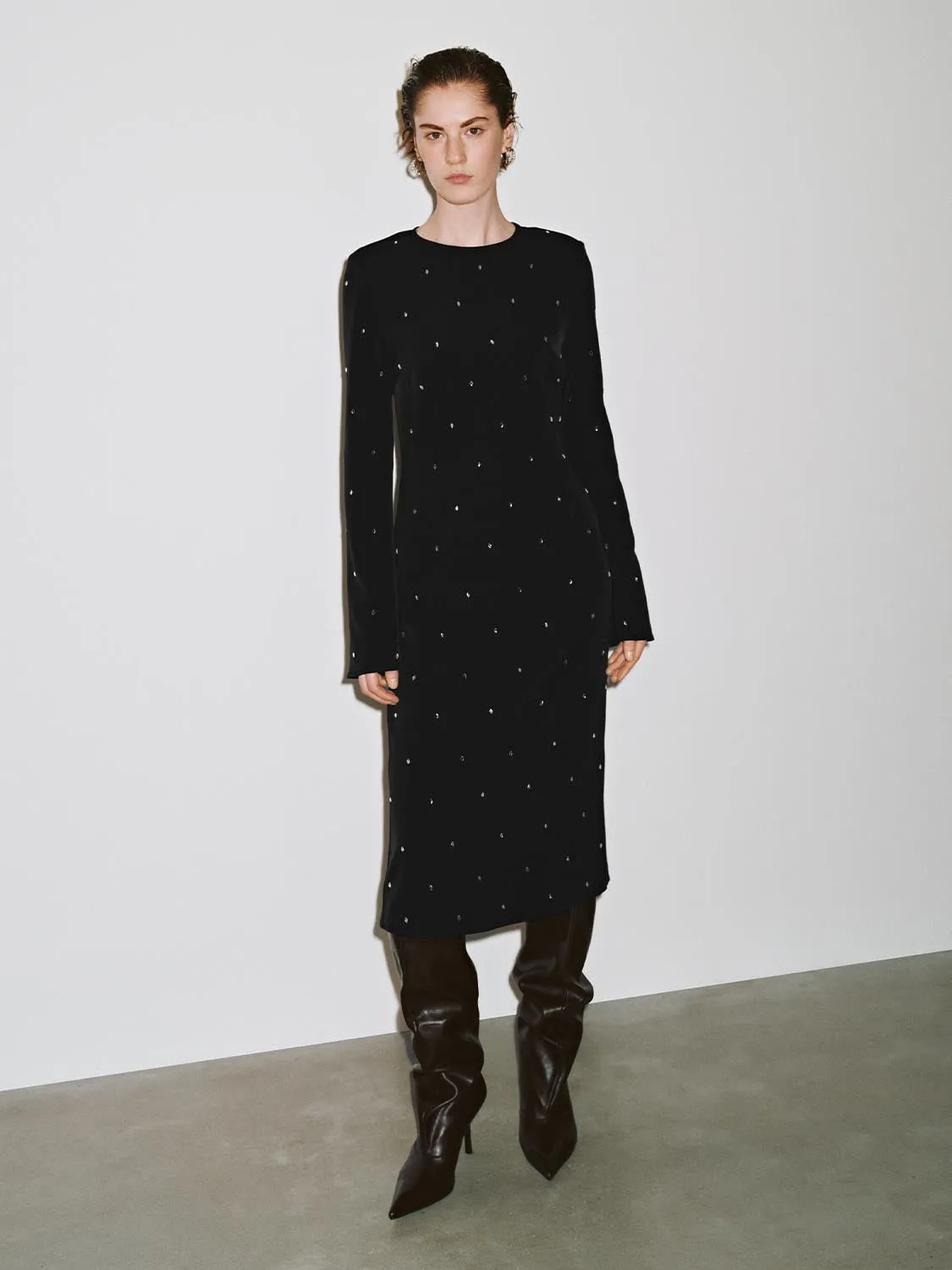 Straight Long Sleeve Midi Dresses sold by Urban Revivo