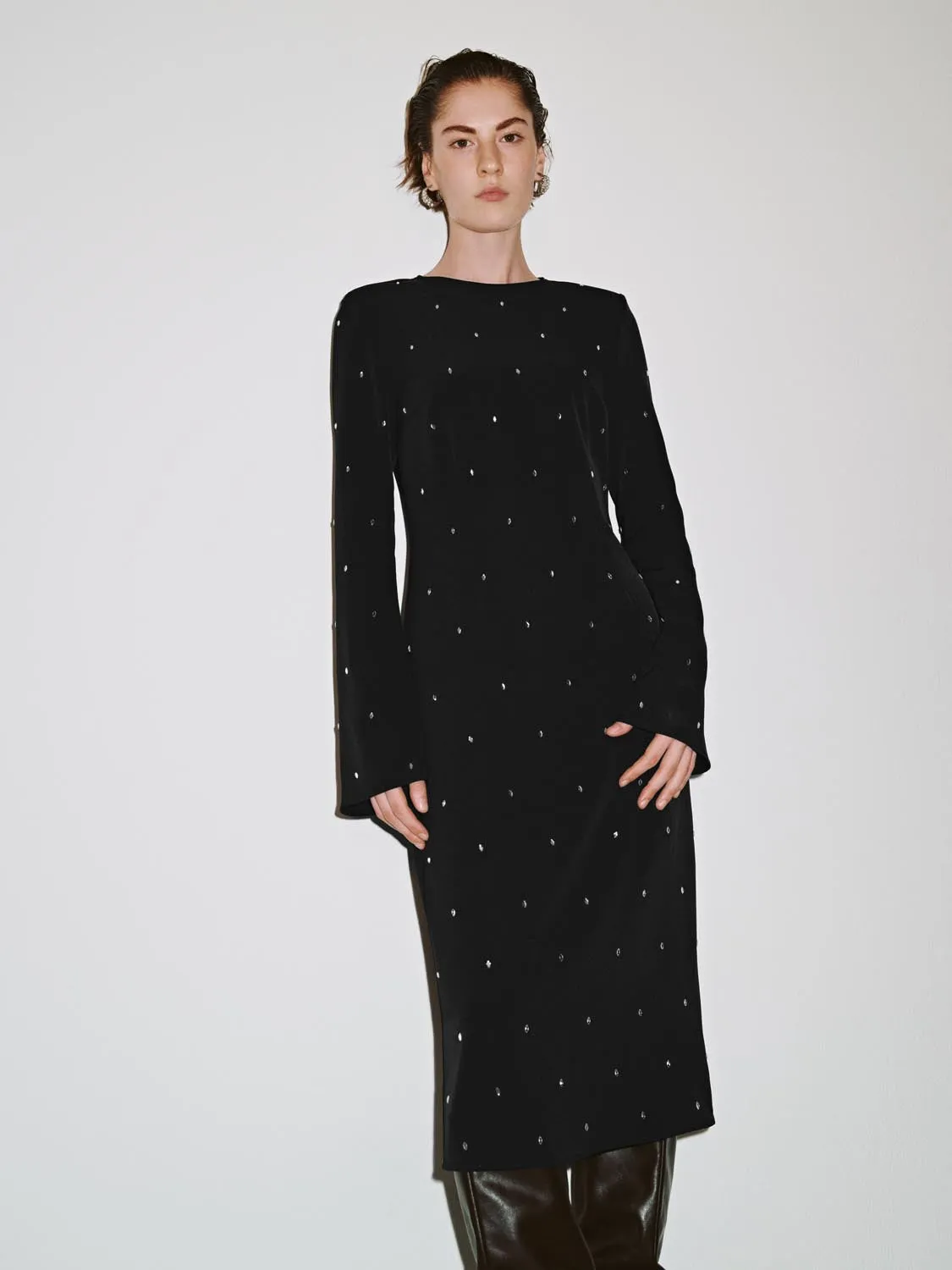 Straight Long Sleeve Midi Dresses sold by Urban Revivo product image thumbnail 5