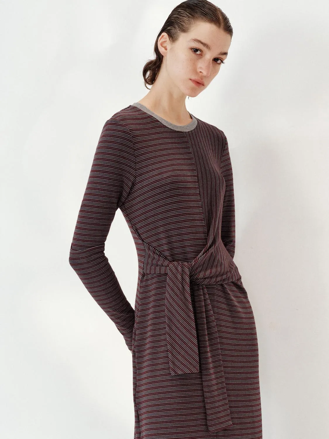 Tie Décor Striped Maxi Dresses sold by Urban Revivo product image thumbnail 2