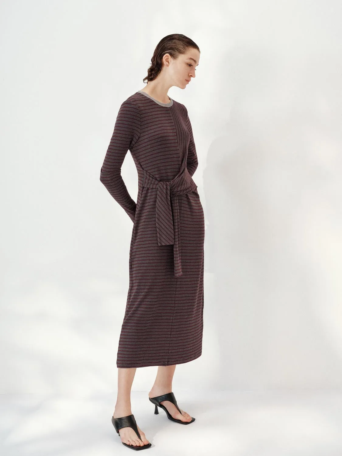 Tie Décor Striped Maxi Dresses sold by Urban Revivo product image thumbnail 4