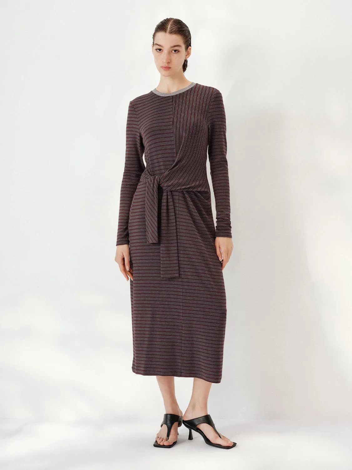 Tie Décor Striped Maxi Dresses sold by Urban Revivo