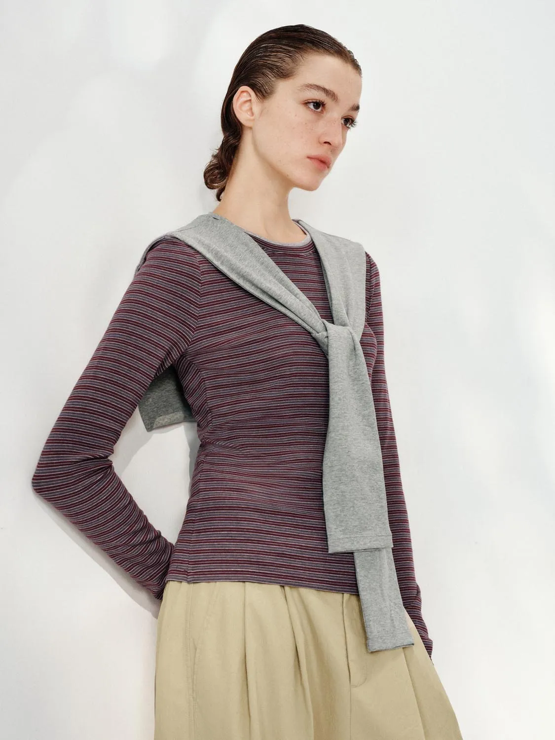 Striped Long Sleeve T-Shirts sold by Urban Revivo product image thumbnail 2