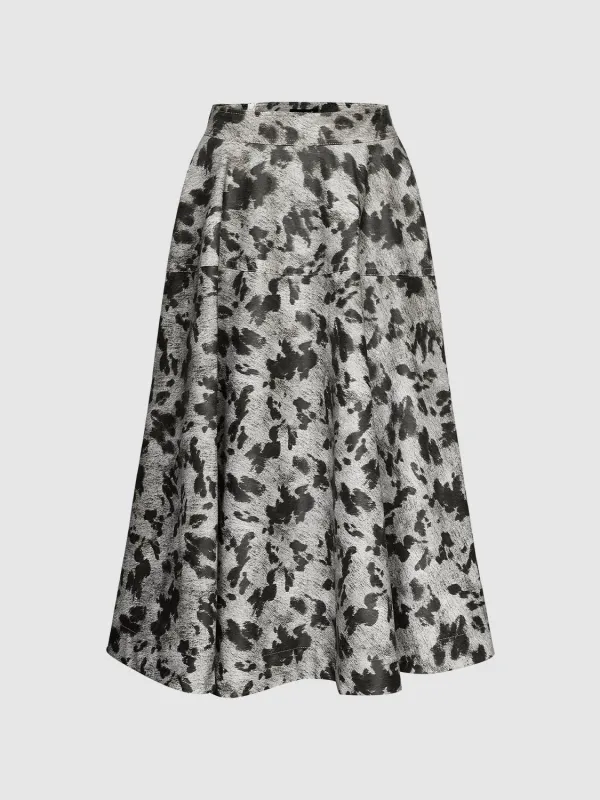 Printed A-Line Midi Skirts sold by Urban Revivo