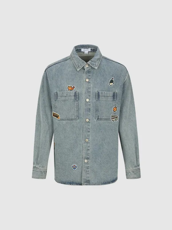 Loose Fit Denim Shirts sold by Urban Revivo