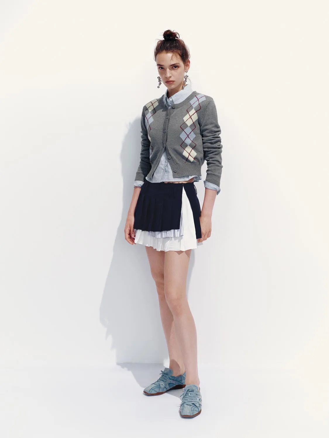 Argyle Knitted Cardigan sold by Urban Revivo product image thumbnail 4