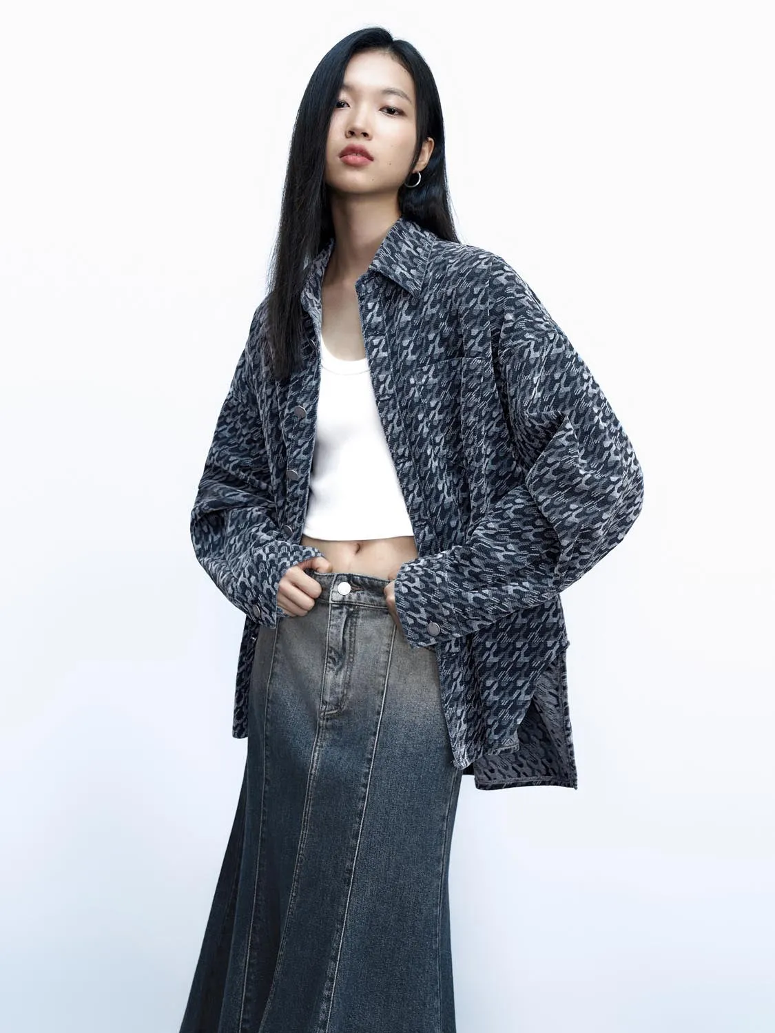 Printed Denim Shirts sold by Urban Revivo product image thumbnail 2