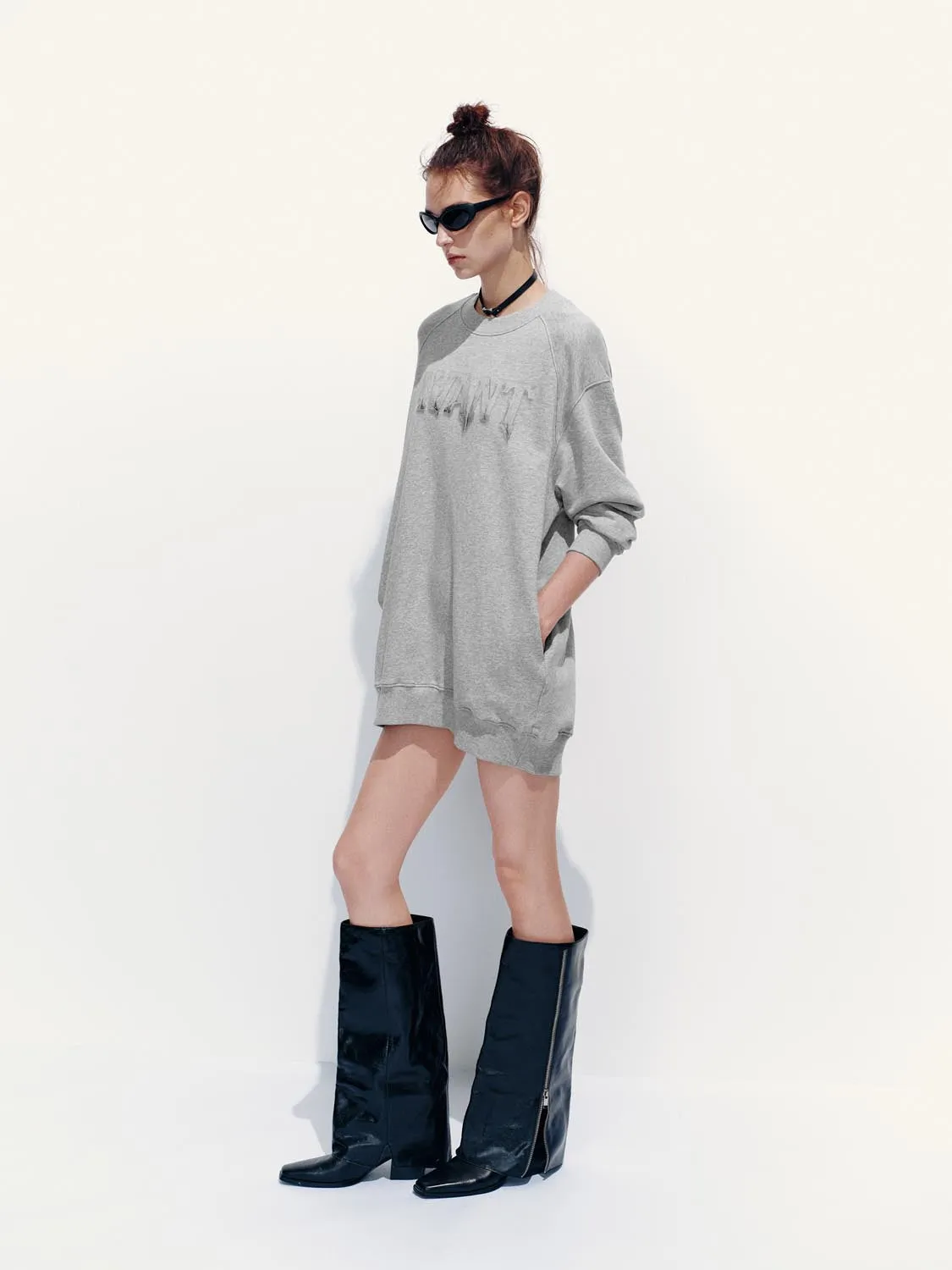 Oversized Sweatshirt Midi Dresses sold by Urban Revivo product image thumbnail 5