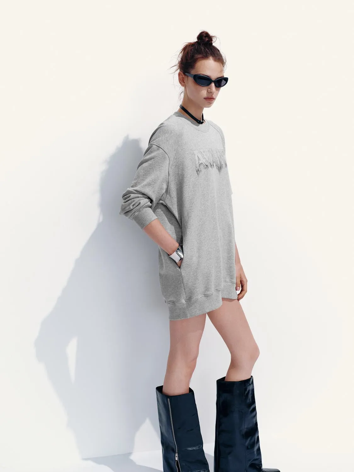 Oversized Sweatshirt Midi Dresses sold by Urban Revivo product image thumbnail 2