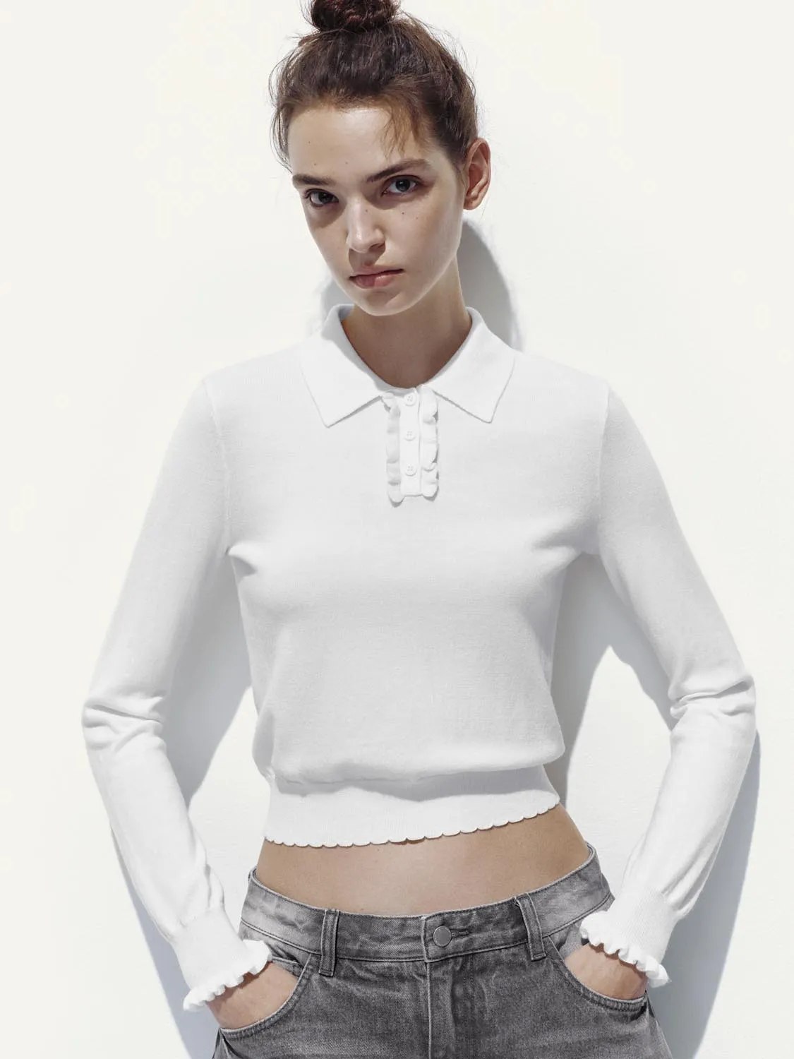 Polo Long Sleeve Knitted T-Shirts sold by Urban Revivo product image thumbnail 2