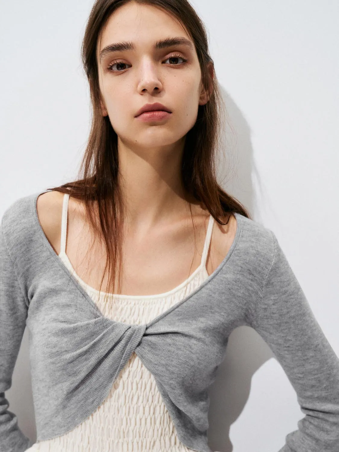 Knot Long Sleeve Knitted T-Shirts sold by Urban Revivo product image thumbnail 3