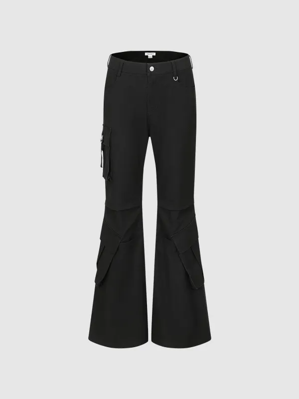 Tiered Cargo Flare Pants made by Urban Revivo
