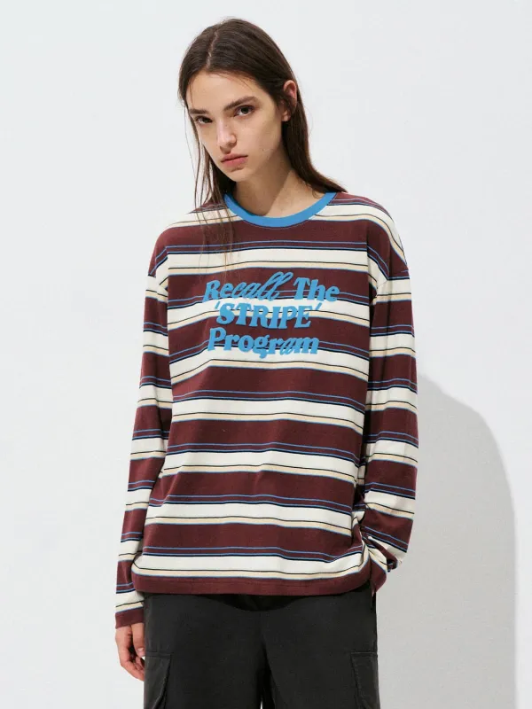 Contrast Striped Long Sleeve T-Shirts sold by Urban Revivo
