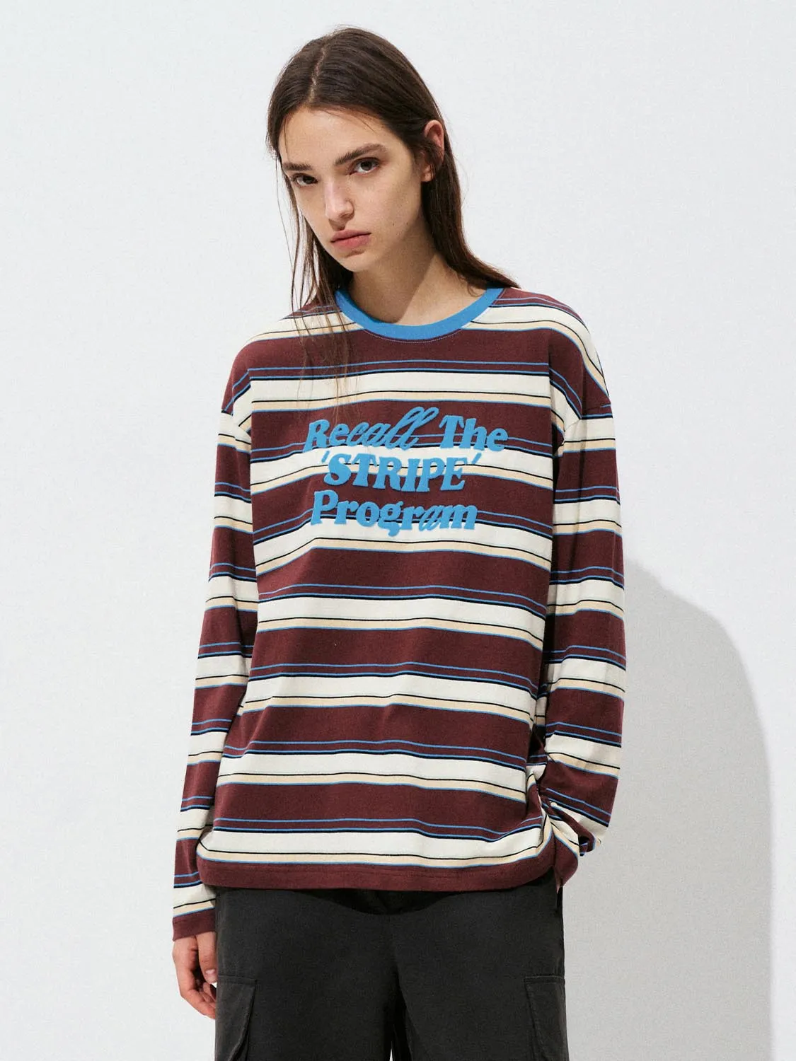 Contrast Striped Long Sleeve T-Shirts sold by Urban Revivo