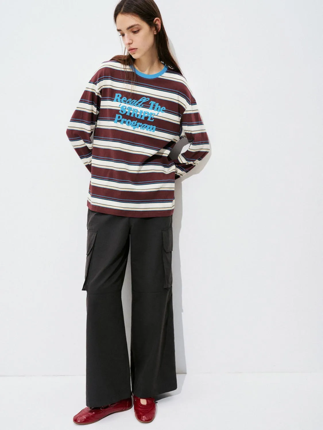 Contrast Striped Long Sleeve T-Shirts sold by Urban Revivo product image thumbnail 5