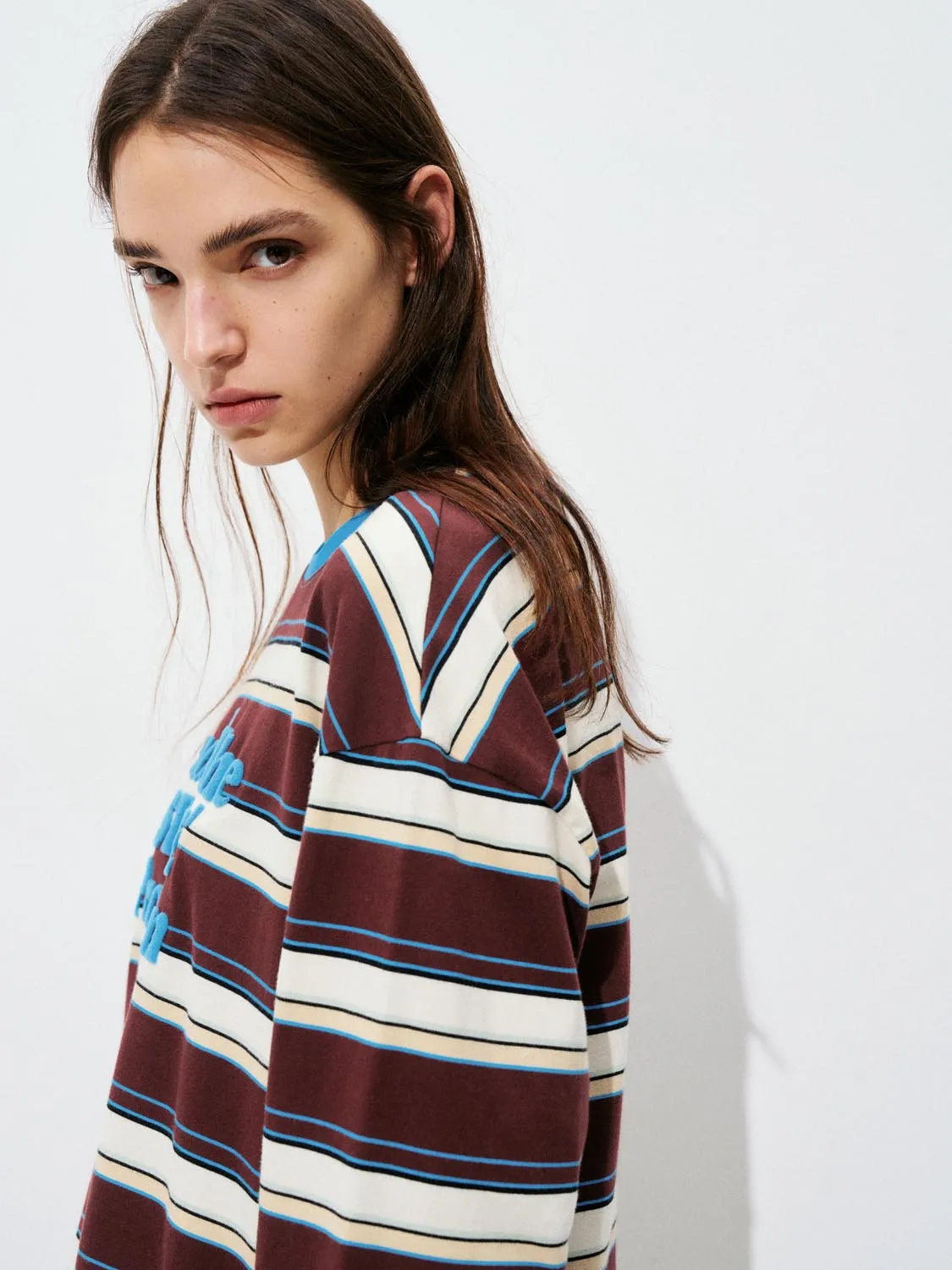 Contrast Striped Long Sleeve T-Shirts sold by Urban Revivo product image thumbnail 3