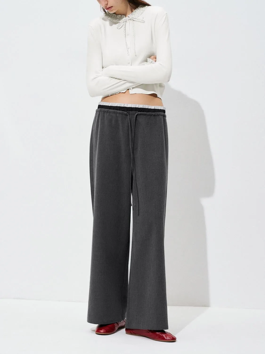 Drawstring Wide Leg Pants sold by Urban Revivo product image thumbnail 2
