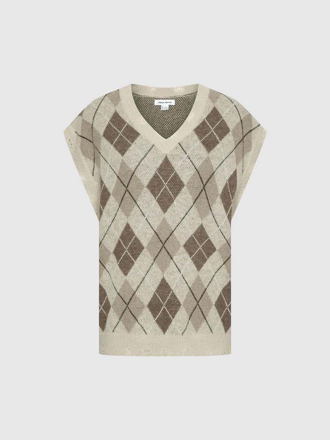 Rip Hem Cap Knitted T-Shirts sold by Urban Revivo product image thumbnail 4