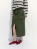Front Slit Denim Midi Skirts sold by Urban Revivo