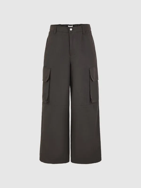 Flap Pockets Wide Leg Pants sold by Urban Revivo